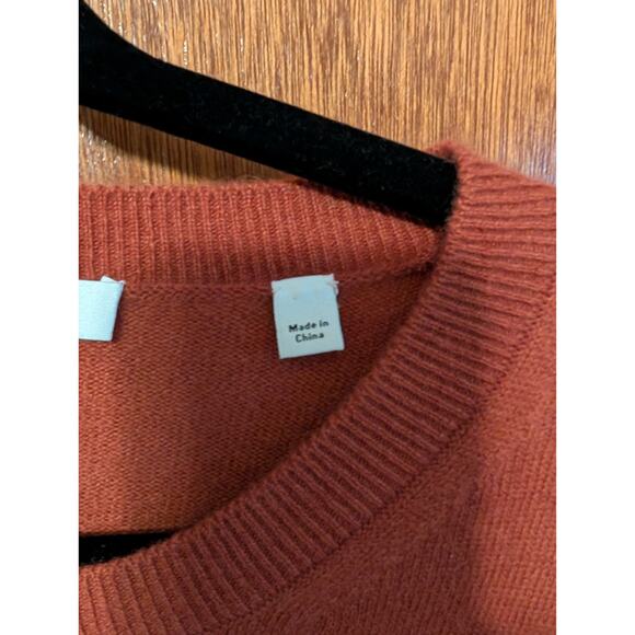 VINCE Step Hem Cashmere Sweater In Spice LARGE Pullover 100% Cashmere - Picture 8 of 9